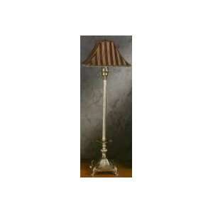   Brass w/ Nickel Wash Stretch Candlestick Lamp   9515