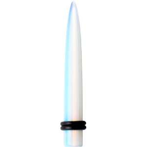  2 Gauge Argenon Opalite Natural Stone Taper Jewelry