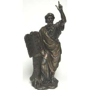  Moses And the Ten Commandments Bronzed Statue