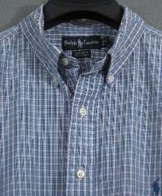 Polo Ralph Lauren cotton Yarmouth button down check shirt, 17.5/33.5 