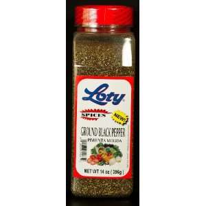 Ground Black Pepper (14oz) by Loty  Grocery & Gourmet Food