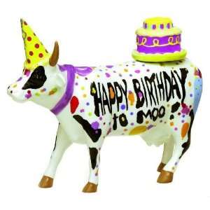    Cows on Parade Happy Birthday to Moo Cow Figurine 