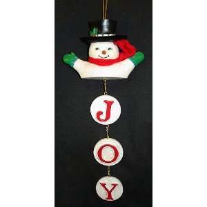  Snowman Dangling Word Joy Christmas Ornament #W7156 