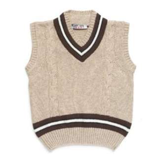  Jimmy Bravo Beige and Brown Wool Gilet Clothing