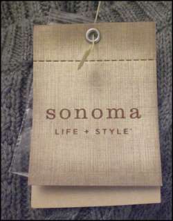 Light Gray Cable Knit Sweater Sonoma Womens Medium NWT NEW 