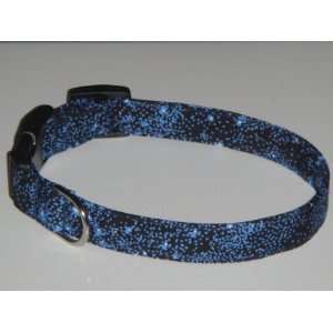  Blue Black White Space Galaxy Stars Dog Collar X Large 1 