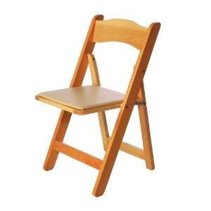 Natural Wood Folding Chairs (4 chairs) 