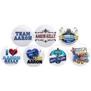  Set of 7 AARON KELLY Pinback Buttons 1.25 Pins / Badges 