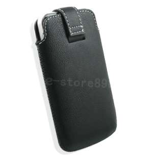 leather Case Pouch + LCD Film APPLE IPHONE 4 4G 4TH v2  