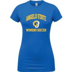   Rams Royal Blue Womens Womens Soccer Arch T Shirt