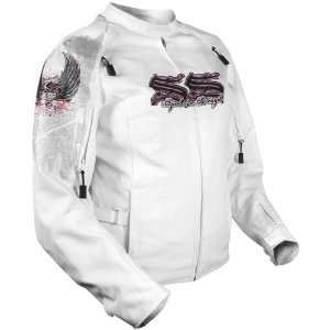 Speed & Strength Womens To The Nines Textile Motorcycle Jacket White 