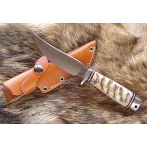  Bark River Big Mountain Skinner Knife  Big Horn Sheep Horn 