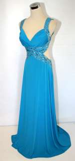 NWT HAILEY LOGAN $170 Turquoise Prom Party Gown 13  