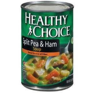 Healthy Choice Split Pea & Ham Soup, 15 oz Cans, 12 ct (Quantity of 1)