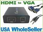 HDMI to VGA AV Converter for PS3 +VGA/3.5mm Audio Cable