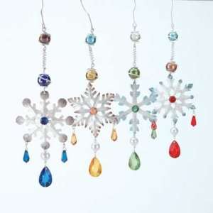  Jeweled Snowflake Ornament Set 34657