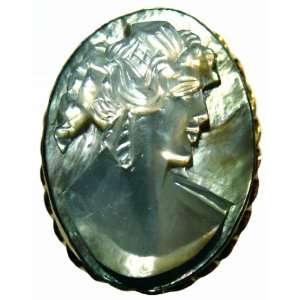   Silver 18k Gold Plated Master Carved Italian Mother of Pearl Jewelry