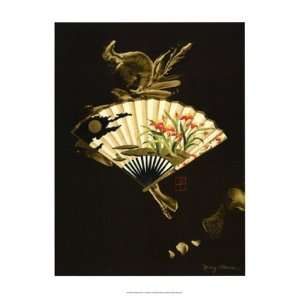  Oriental Fan I   Poster by Nancy Slocum (12x16)