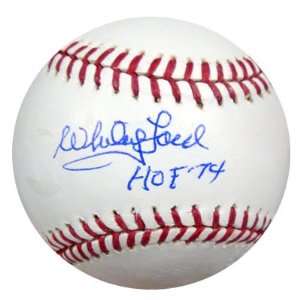  Whitey Ford Autographed MLB Baseball HOF 74 PSA/DNA 