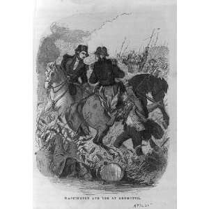  Washington,Lee at Monmouth,horseback,guns,soldiers