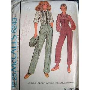  YOUNG JUNIOR TEEN OVERALLS OR PANTS & BLOUSE SIZE 11 12 