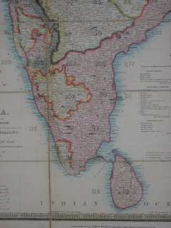 1842 Wyld Large folding Map of India   original case  
