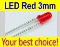 25x LED 3mm Normal Bright Red Light New Good Quality  