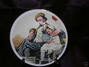 Norman Rockwell Father W/ Sleeping Children Plate IMM  