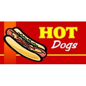  3x6 Vinyl Banner   Hot Dogs 
