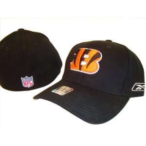   Bengals Black Reebok NFL Flex Fit Baseball Cap Hat 