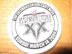 WWE Wrestlemania XX 20 Patch WWF Very Rare 2004  