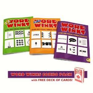  Word Winks Combo Pack w/Free Deck of Cards Toys & Games