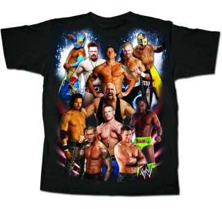 WWE All Out Superstars John Cena Miz Randy Orton Big Show T shirt NEW 