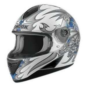  Shark S650 WINGS WHITE_BLU XL MOTORCYCLE Full Face Helmet 