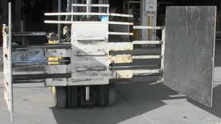 forklift squeeze forks box stack handling attachment  