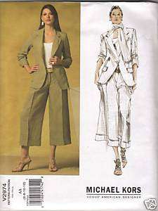 Vogue Pattern V2974 Michael Kors Womens Suit size 6 12  