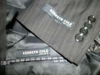 KENNETH COLE NY BROWN PINSTRIPE SUIT 38R 31W NWT $495  