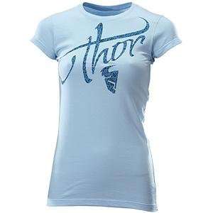   Thor Motocross Womens Soda T Shirt   Medium/Powder Blue Automotive