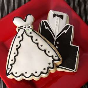  Tuxedo and Wedding Dress Cookie
