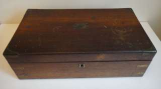 Victorian antique mahogany WRITING BOX / SLOPE   large size   original 