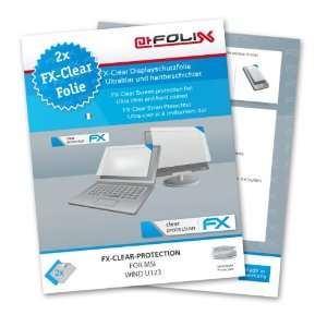  2 x atFoliX FX Clear Invisible screen protector for MSI Wind 