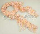 Multi Coloured sheer 100% silk worm silk womens scarf