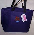 Sweet Chocolate Cupcake in Blue Cup & Bow Purple Essential Bakery Tote 