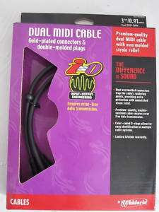 Planet Waves Dual MIDI 3 cable NEW $33.49 MSRP  