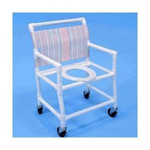 Extra Wide PVC Shower Chair Commode   Mesh Vinyl   Navy   F 6014WSCF 