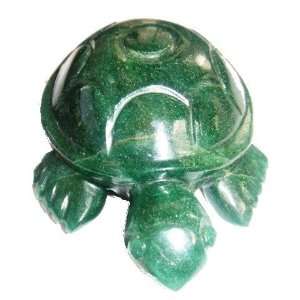   01 Green Crystal Tortoise Carving Longevity Stone 4 