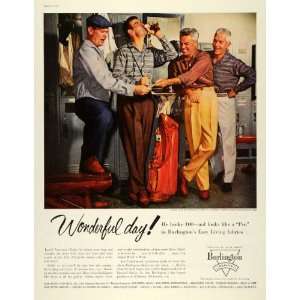  1956 Ad Burlington Quality Fabrics Mens Sportswear Clothing 