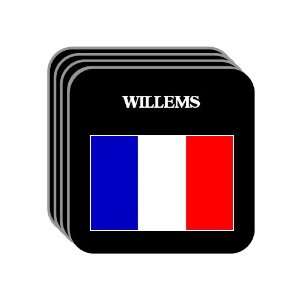  France   WILLEMS Set of 4 Mini Mousepad Coasters 