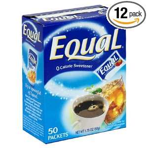 Equal Sweetener, Packets, 50 Count Boxes Grocery & Gourmet Food