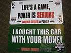 Set of 2 WORLD SERIES of POKER License Plates WSP New